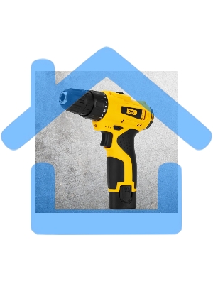 Дрель-шуруповерт Deli DL-DZ12-E2D1, Аккумуляторная, 12В, 2 АКБ, Кейс