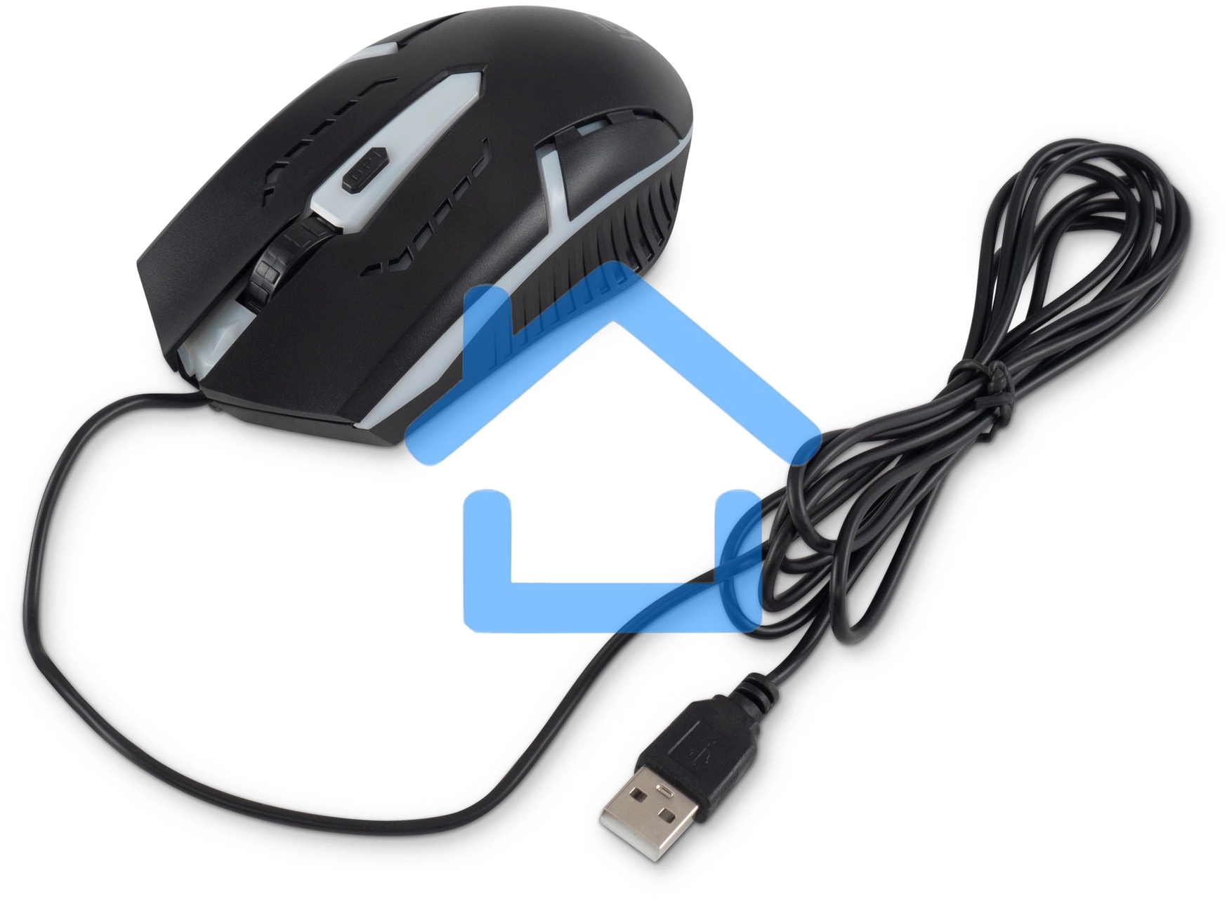 Мышь проводная Oklick 398G черный, 2400 dpi, USB, кнопки - 4