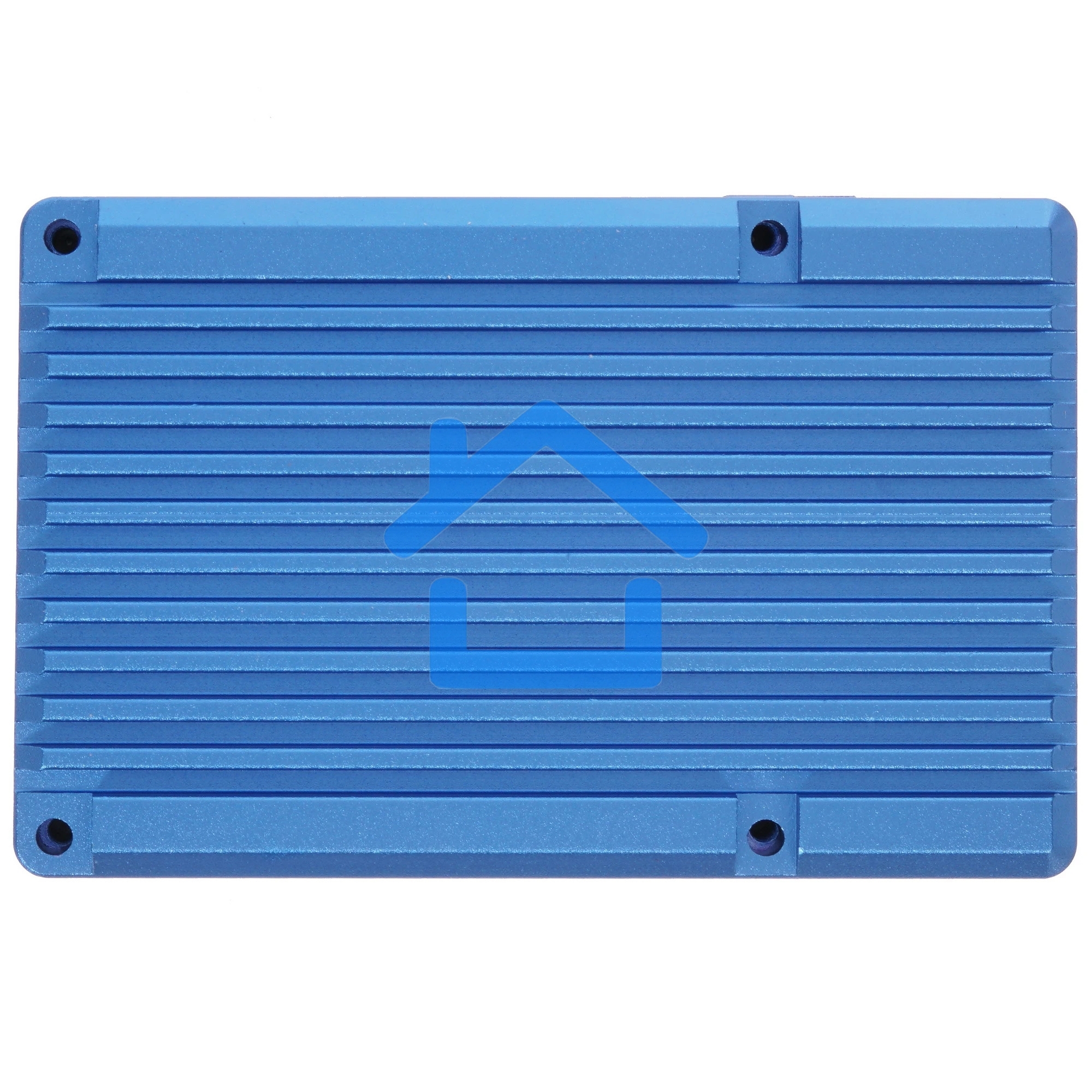 Корпус Qumo Aluminum case with double black fans, Raspberry Pi 4, blue(RS008)