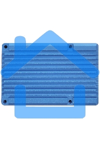 Корпус Qumo Aluminum case with double black fans, Raspberry Pi 4, blue(RS008)