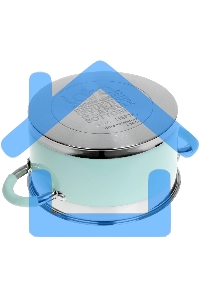 Кастрюля LARA LR02-542 MINT 20x11см, 3,3 л, носик, индукционное дно, крышка с бортом, полипропилен, силикон, нержавеющая сталь