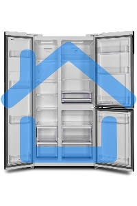 Холодильник Hyundai CS6073FV белое трехкамерный Side by Side 329/223л морозилка сбоку No Frost, Side by Side