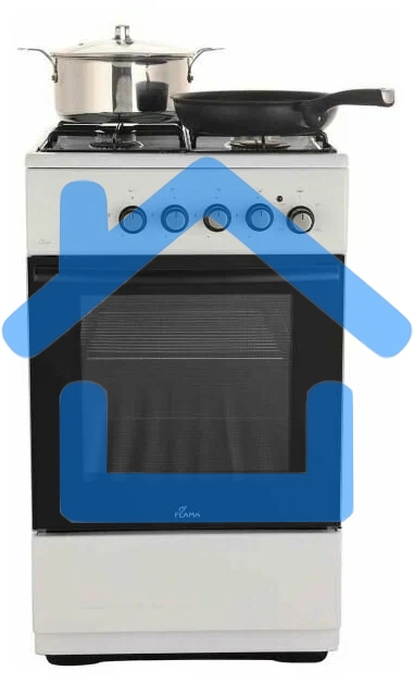 Плита комбинированная Flama L FK 1412 белый, конфорок 4 газовых, духовка 50 л, 50 см x 85 см x 60 см