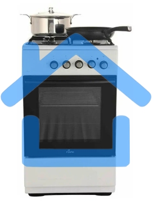 Плита комбинированная Flama L FK 1412 белый, конфорок 4 газовых, духовка 50 л, 50 см x 85 см x 60 см