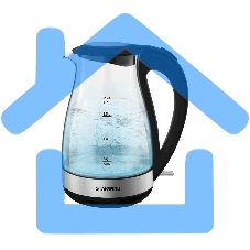 Чайник электрический Starwind SKP3039 1.7л. 2200Вт черный (корпус: стекло)