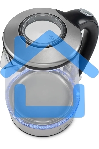 Чайник электрический Hyundai HYK-G8406 1.7л. 2200Вт прозрачный/черный (корпус: нержавеющая сталь)