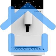 Кофемашина Hyundai HAM-4400 белый/черный, исп. кофе - зерновой, 1.1 л, 1350 Вт, 20 Бар