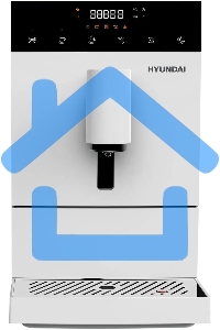 Кофемашина Hyundai HAM-4400 белый/черный, исп. кофе - зерновой, 1.1 л, 1350 Вт, 20 Бар