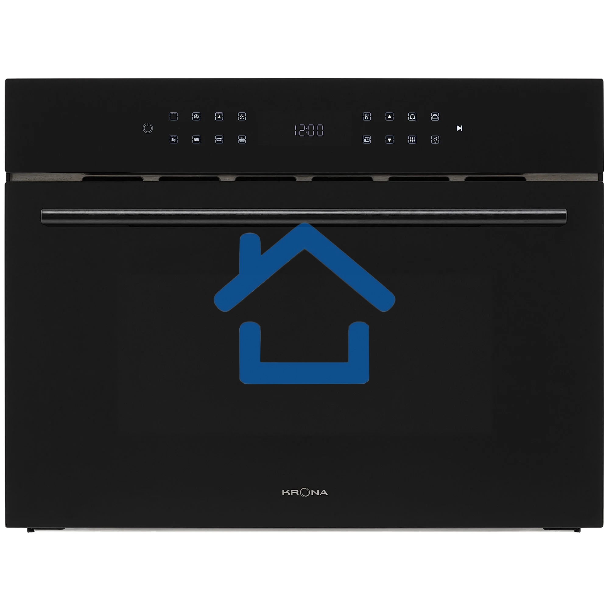 Микроволновая печь встраиваемая Krona ONYX 45H mw BL/BL черный, 38 л, 1000 Вт, переключатели - сенсор