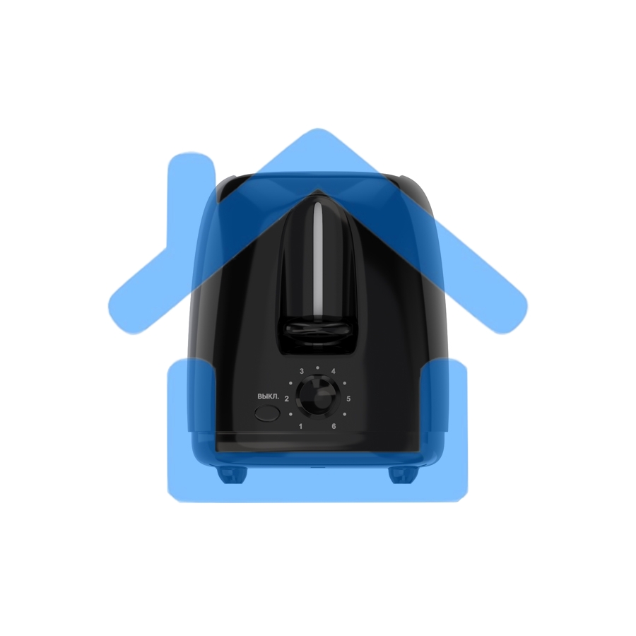 Тостер Maxvi KT723P черный