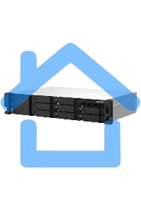 Сетевое хранилище SMB QNAP TS-873AeU-RP-4G NAS 8 HDD trays, 2x 2.5 GbE. 64-bit 4-core AMD V1500B 2,2 GHz, 4 Gb. RAM (1*4 Gb) up to 32Gb (2*16 Gb), 2 x M2 2280 (PCIe Gen3 x 1), 2xPSU W/o rail kit RAIL-B02