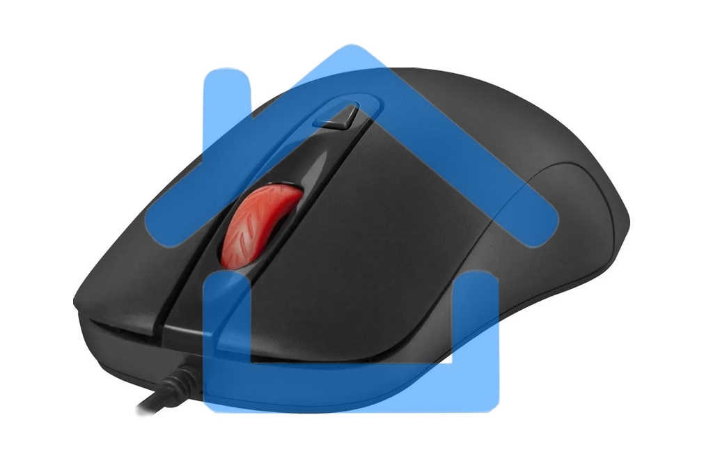 Мышь проводная Defender Omega MB-522 черный, 1600 dpi, USB, кнопки - 4