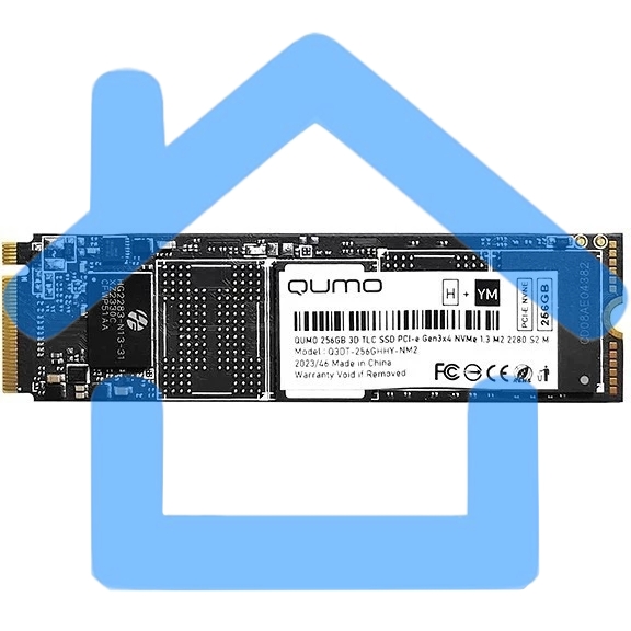 Накопитель SSD QUMO Novation, 256Gb, M.2 2280, PCIe 3.0 x4, NVMe, R/W 3100/1290