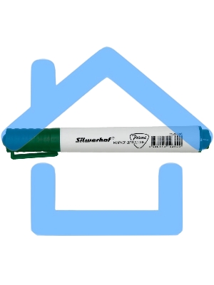 Маркер для досок Silwerhof Prime+, скошенный пишущий наконечник, 2-5мм, зеленый, коробка