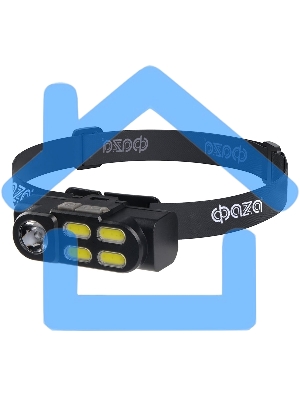 Фонарь аккумуляторный налобный AccuFH6-4COB/L3W 3Вт XPE+4 COB аккум. 18650 1200мА·ч ближн./дальн. свет 4 режима IP20 ФАZА 5044760