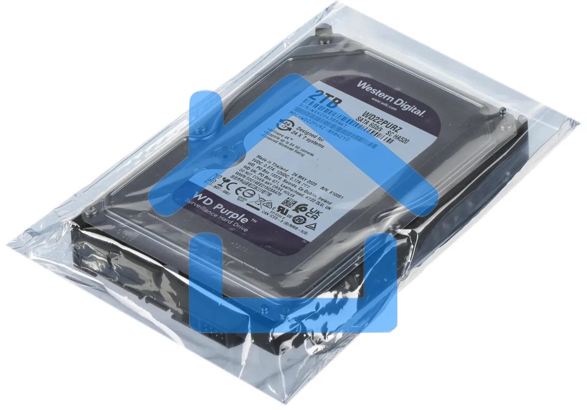 Жесткий диск Western Digital 2Tb 5400rpm WDC PURPLE WD22PURZ SATA 6GB/S 256MB