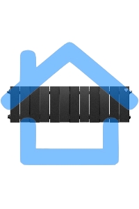 Радиатор биметаллический Royal Thermo PianoForte 200 черный - 12 секц.