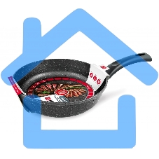 Сковорода НЕВА МЕТАЛЛ ПОСУДА L18122i 22 литая Индукция Гранит н/р