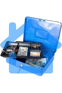 Ящик для денег Silwerhof 90x300x240 синий сталь