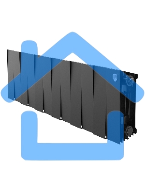 Радиатор биметаллический Royal Thermo PianoForte 200 черный - 12 секц.