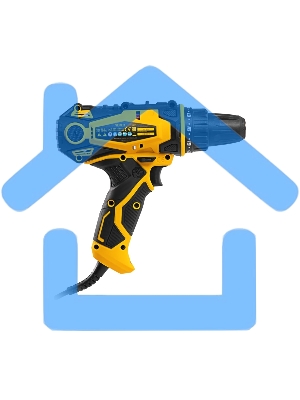 Дрель-шуруповерт Denzel SD-300-10, Сетевая, 300Вт