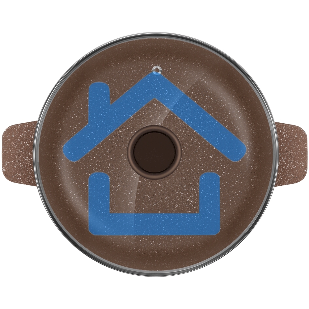 Кастрюля Maunfeld CARMEL MF24CRM01CR, 24 см, 4 л из литого алюминия со стеклянной крышкой