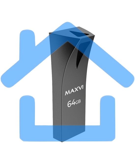 Флешка USB R/W Maxvi MK2 64Gb USB 2.0 dark grey