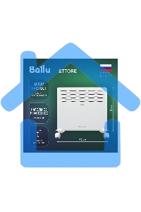 Конвектор Ballu Ettore BEC/ETER-1000 белый, 1000 Вт, 15 м2, термостат, дисплей