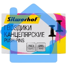 Гвоздики Silwerhof 502019 металл черный (упаковка: 50шт) картонная коробка