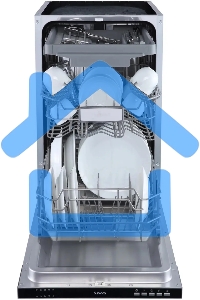 Встраиваемая посудомоечная машина Бирюса DWB-410/6, черный, 44.8 см, 10 компл., 47 дБ, класс A++