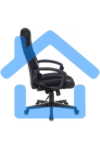 Кресло игровое Бюрократ Zombie 9 черный/серый, искусст.кожа/ткань, крестовина пластик