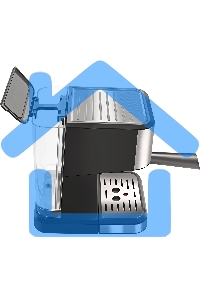 Кофеварка рожковая ARESA AR-1612 черный, исп. кофе - молотый, 1,5 л, 1100 Вт, 15 бар