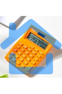 Калькулятор настольный Deli E1122/OR оранжевый 12-разр.