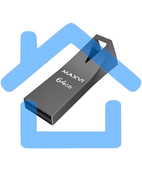 Флешка USB R/W Maxvi MK2 64Gb USB 2.0 dark grey
