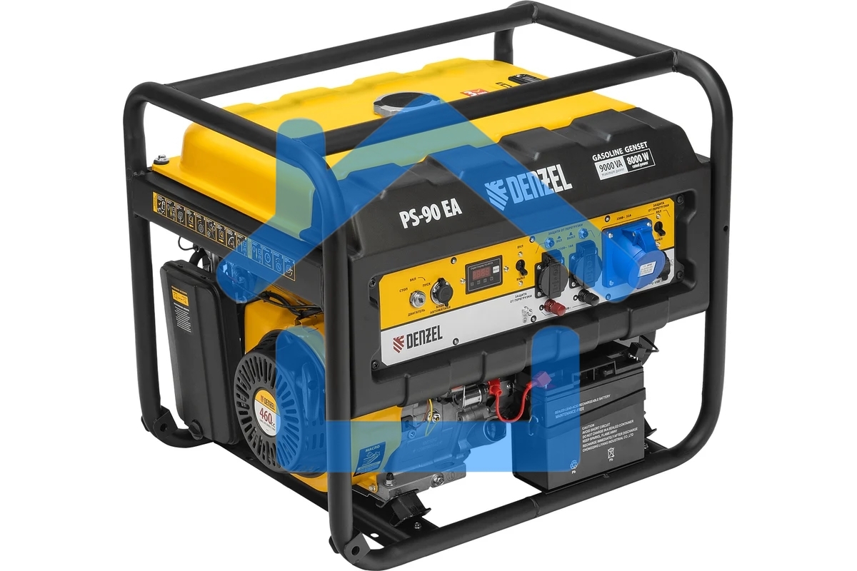 Электрогенератор бензиновый Denzel PS 90 EA, 9 кВт, 85 дБ, 92 кг
