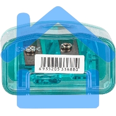 Точилка для карандашей ручная Deli E0576, 2 отверстия, пластик, ассорти