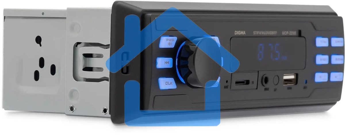 Автомагнитола Digma MCP-225B 1DIN 4x45Вт 2