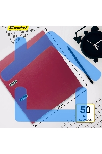 Папка-регистратор Silwerhof 2013375 A4 50мм, ПВХ/бумага бордовый, металлическая окантовка, сборная (упаковка: 2шт)