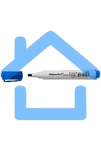 Маркер для досок Silwerhof Prime+, скошенный пишущий наконечник, 2-5мм, синий, коробка