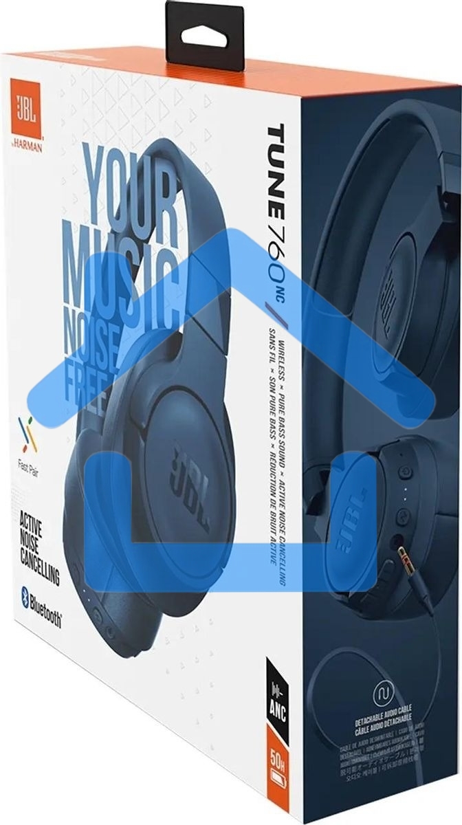 Наушники-гарнитура (накладные) JBL Tune 760NC синий