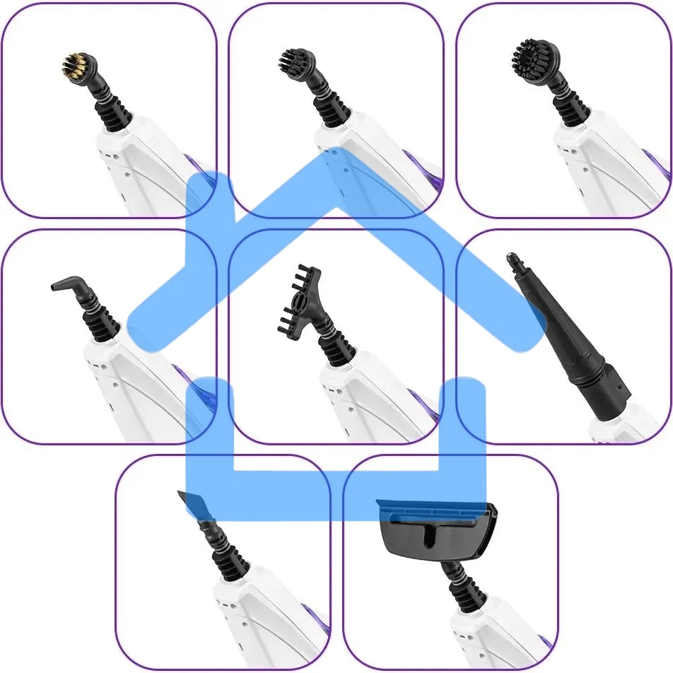 Швабра паровая Kitfort КТ-1085 1500Вт белый/фиолетовый