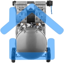 Компрессор поршневой Hyundai HYC 30250LMS безмасляный 300л/мин 50л 2000Вт серебристый/черный