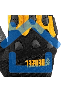 Перчатки универсальные Denzel 68002 усиленные, с защитными накладками, размер 9