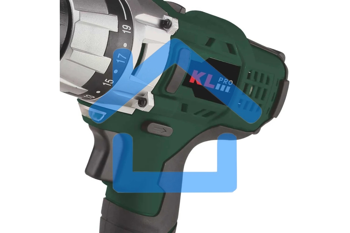 Профессиональный ударный шуруповерт KLPRO KLDM18-00 (18В, без ЗУ и АКБ, 40Нм, 2 скорости, 16-ступений к/м, подсветка,в кейсе)