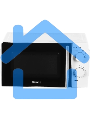 Микроволновая печь Galanz MOS-1706MW белый, 17 л, 700 Вт, переключатели - поворотный механизм