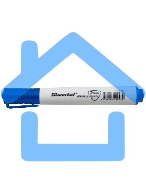 Маркер для досок Silwerhof Prime+, скошенный пишущий наконечник, 2-5мм, синий, коробка