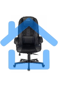 Кресло игровое Бюрократ Zombie 9 черный/серый, искусст.кожа/ткань, крестовина пластик