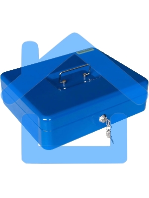 Ящик для денег Silwerhof 90x300x240 синий сталь