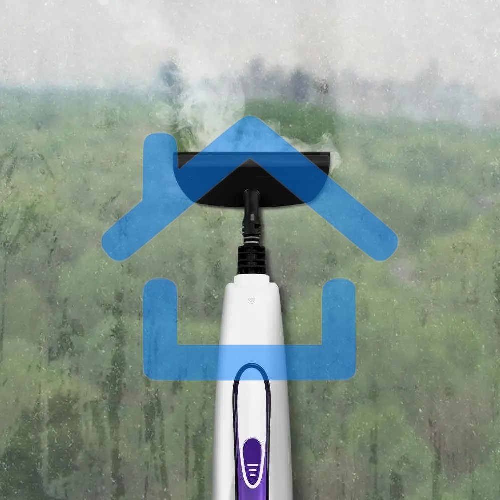 Швабра паровая Kitfort КТ-1085 1500Вт белый/фиолетовый