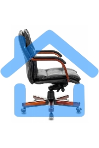 Кресло руководителя Бюрократ T-9927WALNUT-LOW/BL черный, кожа, низкая спинка, крестовина дерево